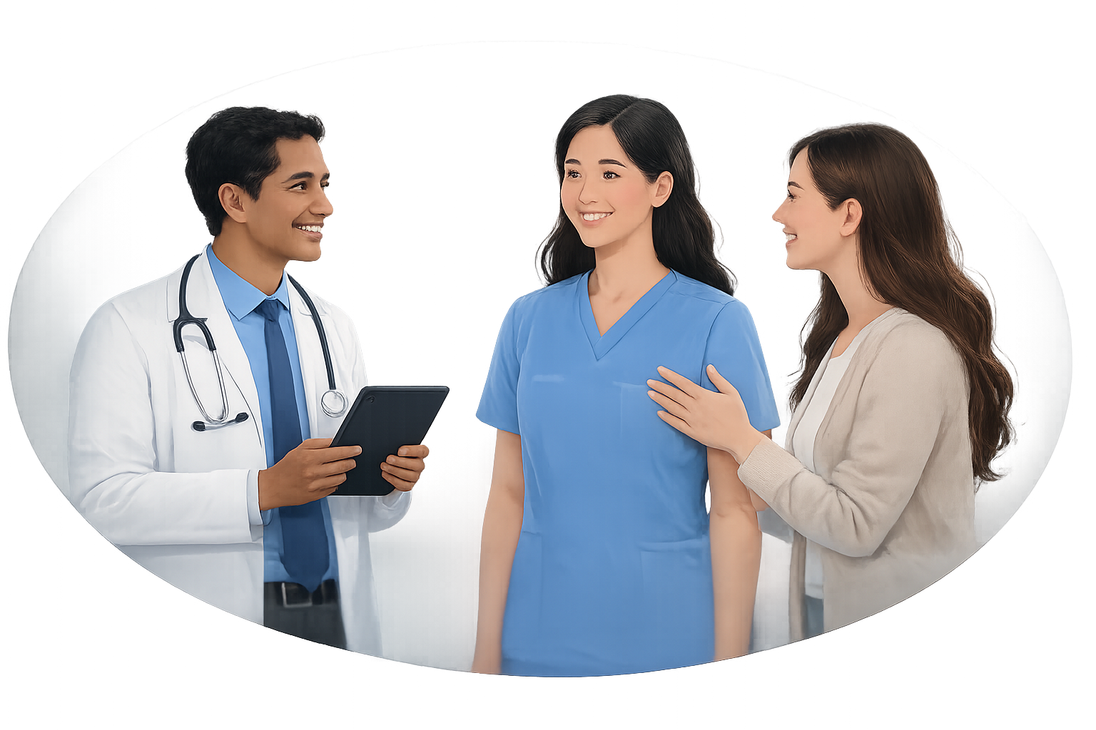 Professionnels de santé échangeant